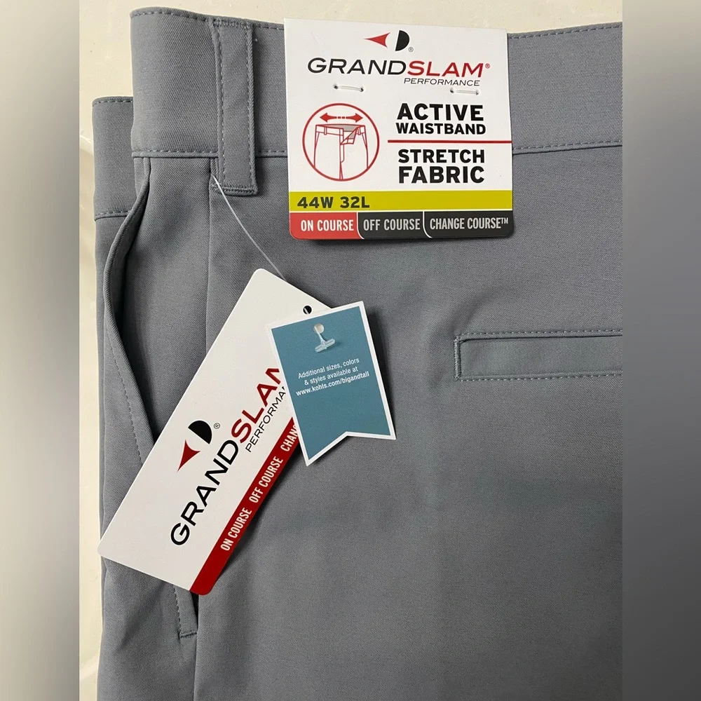 Grand Slam Gray‎ Golf/ Dress Pants Size 44 x 32 NWT